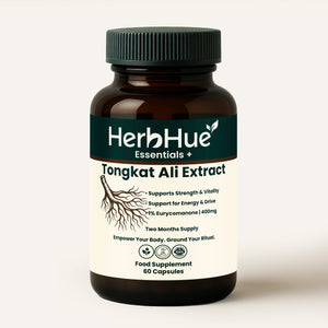 HerbHue Essentials+ | Tongkat Ali Extract 400mg | 60 Vegan Capsules