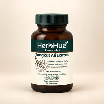 HerbHue Essentials+ | Tongkat Ali Extract 400mg | 60 Vegan Capsules