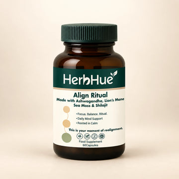 HerbHue Align Ritual – Ashwagandha, Lion’s Mane, Sea Moss & Shilajit for Everyday Vitality