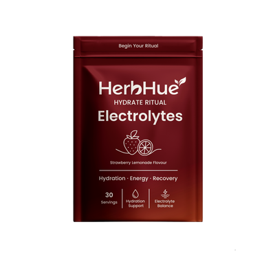 HerbHue Hydrate Ritual – Electrolytes Powder with Potassium, Magnesium & Vitamin C for Daily Hydration Support