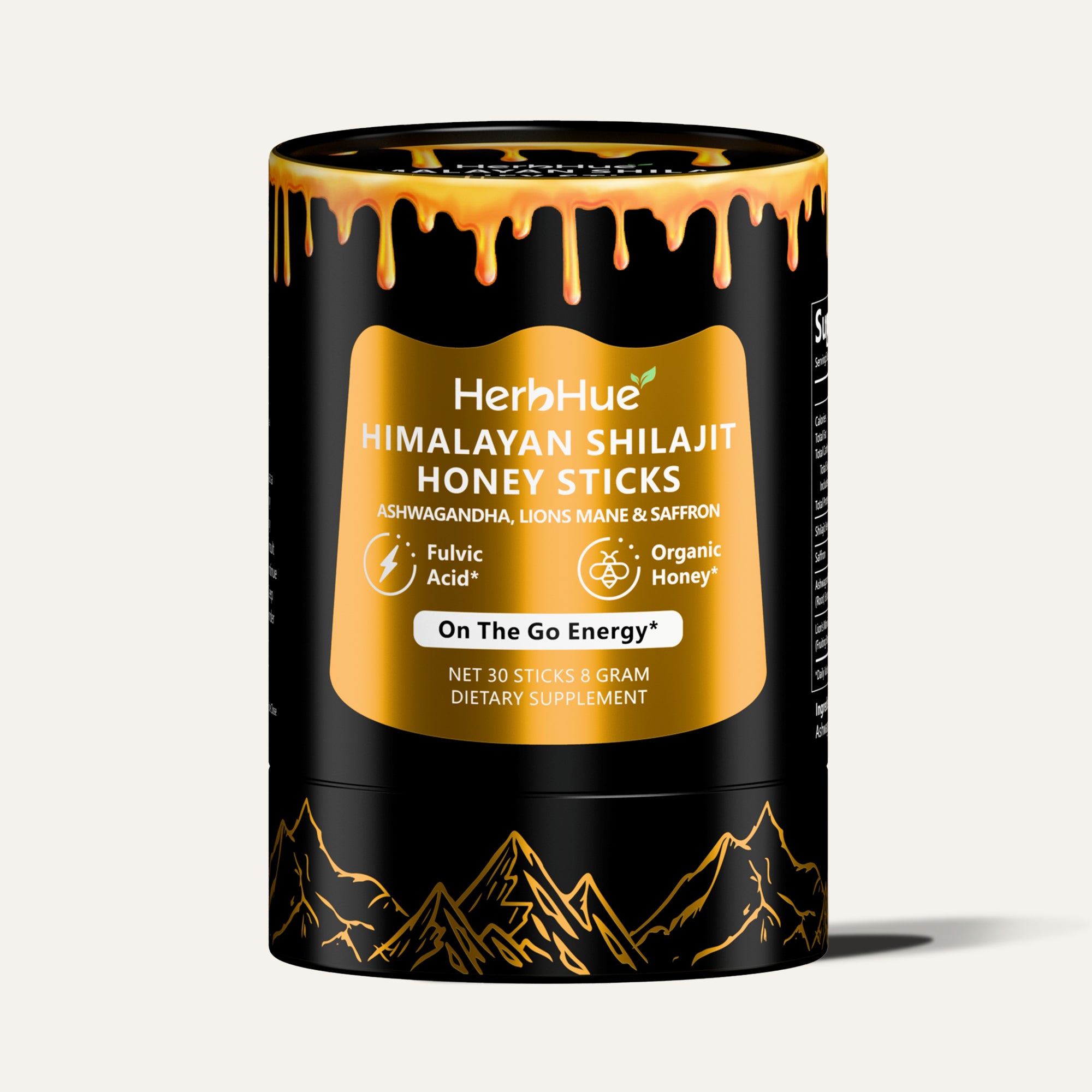 HerbHue Himalayan Shilajit Honey – With Lion’s Mane, Ashwagandha, Saffron & Fulvic Acid for Supporting Your Daily Routine