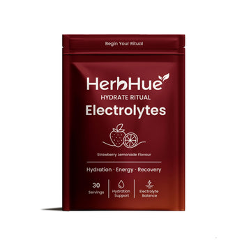 HerbHue Hydrate Ritual – Electrolytes Powder with Potassium, Magnesium & Vitamin C for Daily Hydration Support